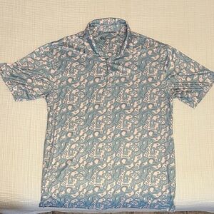 Men's Topographic Golf Printed Performance Polo